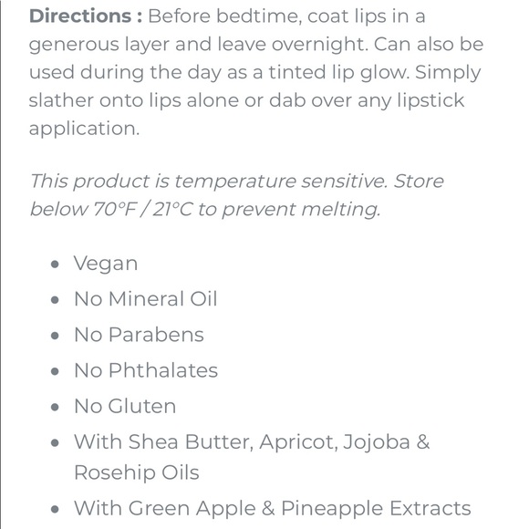 Seraphine Botanicals apple + baume glow lip mask - Picture 5 of 5